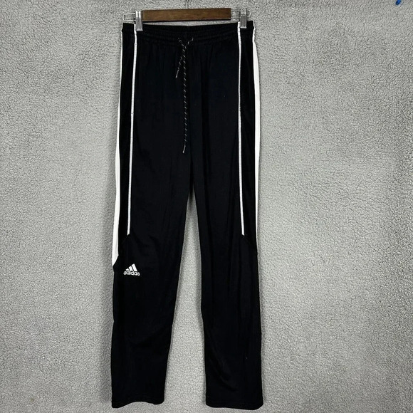 Adidas Pants Mens small Black track‎ Warmup Soccer Tapered Tricot athletic logo - Picture 1 of 7